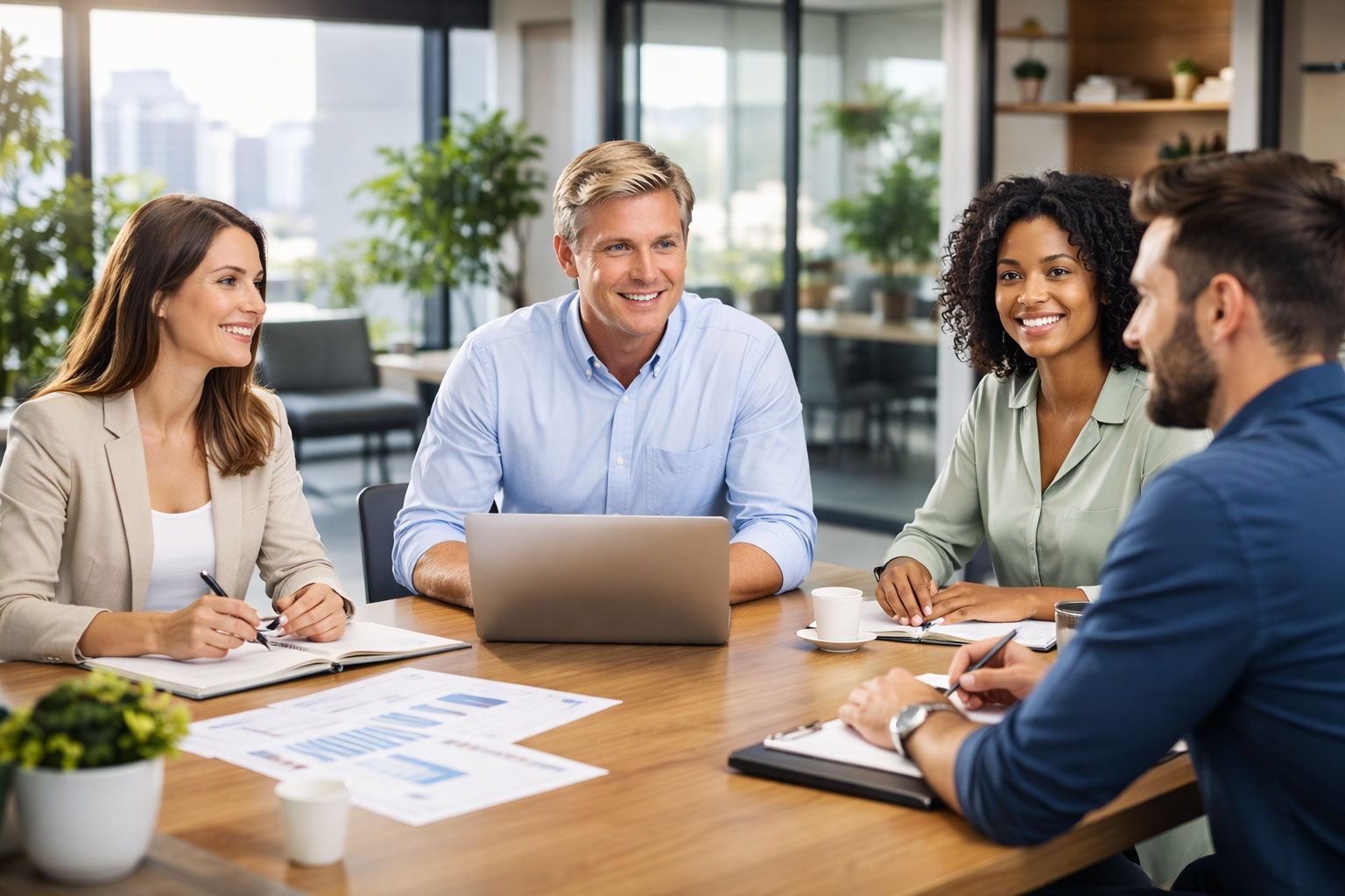 people having a meeting